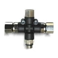 thumbnail image 2 of Master Airbrush 3-Way Air Hose Splitter Manifold with Pugs - 1/8" BSP Fittings; 3 Male Air Outlets and 1 Female Air Inlet, 2 of 3