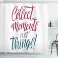 thumbnail image 1 of Saying Shower Curtain, Cursive Lettering Simple but Effective Words of Wisdom, Fabric Bathroom Set with Hooks, 69W X 75L Inches Long, White Multicolor, by Ambesonne, 1 of 3