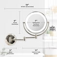 thumbnail image 3 of Zadro LED Wall Mounted Makeup Mirror w/ Magnification & Extendable Arm, 3 of 9