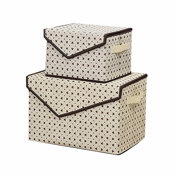 AUQ Clothes Storage,Non-Woven Fabric Blanket Storage,Protect Items From Moisture Storage and Organization,Brown,26*20*17cm/38*25*25cm,Fabric