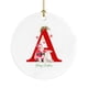 thumbnail image 2 of Ganfancp 26 Letra Santa Letra Redondo Acrílico Coche Colgante Holiday Hanging Ornament Accesorios Ofertas Flash Abecedario 81, 2 of 5