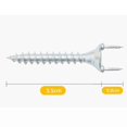 thumbnail image 4 of 50pcs Seamless Double Head Screws Solid Wood Socket Seamless Foot Security Screws Silver, 4 of 5