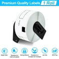 thumbnail image 6 of GREENCYCLE 1 Roll 38mm(1-1/2")x 90mm(3-1/2") Large Address Label Tape Compatible for Brother DK1208 DK-1208 with Cartridge Used in QL-500 QL-550 QL-570 QL-700 QL-800 Printer, 6 of 6