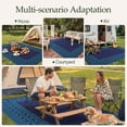 thumbnail image 5 of DEORAB 5'x8' Outdoor Rugs Waterproof Patio Reversible Plastic Carpet Camping Outside Mat,Navyblue & Jadegreen, 5 of 9