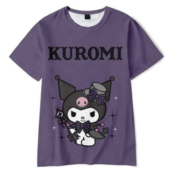 2023 Anime Cartoon Summer Kuromi T-Shirt My Melody hello kitty 3D Print Cartoons Clothes Kid Girl Boy Fashion T Shirt Casual Top