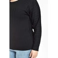 thumbnail image 4 of Sueter con relieve a rayas Roman Fashion / Tallas Extras, 4002 (Negro) negro 38, 4 of 6