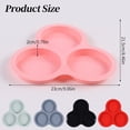 thumbnail image 2 of Nonstick Round Muffin Baking Pan, Muffin Pan for Baking, 3 Cups,Muffin Tin Nonstick 3 Cup Baking Pans,Silicone Egg Cups Fryer 3 Cavity Cupcake Baking Tray Small Cakes Pie Breakfast(Pink), 2 of 4