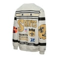 thumbnail image 7 of Men's Mitchell & Ness  Heather Gray New Orleans Saints All Over Print Vintage Fleece Crewneck Sweatshirt, 7 of 7