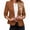 Amber Brown, variant on luvamia Blazer Jackets for Women Open Front 3/4 Sleeve Casual Work Office Blazers with Pockets Khaki Size XL Fit Size 16 Size 18