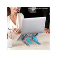 thumbnail image 4 of 1pc/3pcs Laptop Stand, Single Fork Folding Lifting Cooling Base Desktop, Tablet Portable Stand Compatible With All Laptop ABS Materials, Height Adjust, 4 of 5