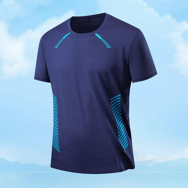 Tops para hombre, blusas y camisas de manga corta con cuello redondo para hombre, blusas casuales deportivas holgadas de manga corta con cuello redondo para hombre, blusas de poliéster para hombre