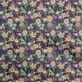 thumbnail image 1 of oneOone Cotton Silk Brown Fabric Asian Floral Quilting Supplies Print Sewing Fabric By The Yard 42 Inch Wide, 1 of 4