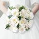 thumbnail image 3 of Wedding Artificial Ivory Rose Berries Bouquets with Green Leaves Holding Flowers, 3 of 5
