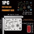 thumbnail image 2 of Christmas Snowflakes Large Stencil 8.3x11.7inch Hanging Snowflake on Branch Stencils Reusable Pine Tree Snowflakes Drawing Templates for Wall Fabric Tiles Floor Paper Furniture Wood Mixed Color, 2 of 8