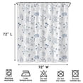 thumbnail image 5 of Blue Floral Shower Curtain, Boho Watercolor Flower Eucalyptus Botanical Shower Curtains for Bathroom, Cute Fabric Cloth Shower Curtain for vintage Decor with Hooks, 54x72 Inches, 5 of 6