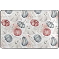 thumbnail image 4 of Dreamtimes Halloween Pumpkins Ghost Area Rug 72x48in Watercolor Bones Candles Non-Slip Floor Carpet Comfort Floor Mats Decor for Indoor Living Dining Room and Bedroom Area, 4 of 5