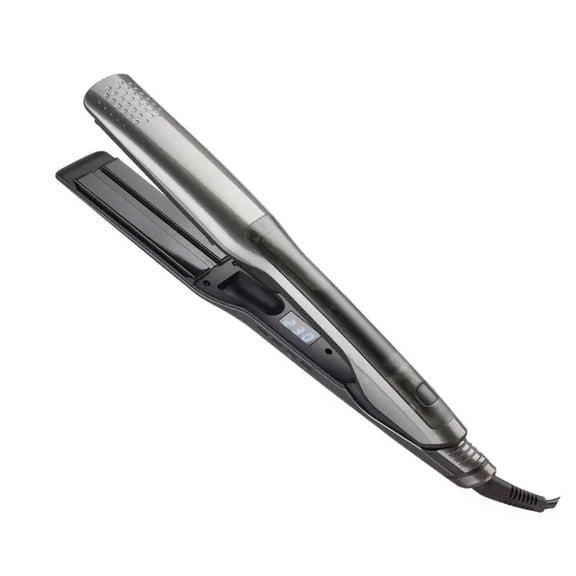 Hair Straightener, 1 Inch Steam Hair Straightener & Curling Iron 2-in-1,Fast Heat-Up, Negative Ion & Steam Hair Care,Professional Ceramic Double Voltage Straightener for Less Frizz Shinier(Black)