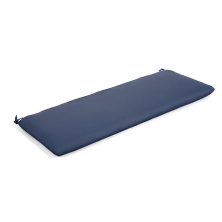 sunbrella cushion bench navy canvas