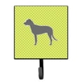 thumbnail image 1 of Irish Wolfhound Checkerboard Green Leash or Key Holder, 1 of 1