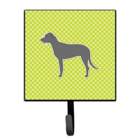 

Irish Wolfhound Checkerboard Green Leash or Key Holder