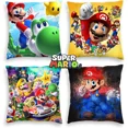 thumbnail image 2 of Funda de cojín de Mario Bros, funda de sofá de Anime Kawaii Super Mario, cojines decorativos para el hogar, regalos para niños, 45 x 45 cm, 2 of 5