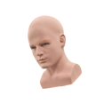 thumbnail image 1 of facefd PVC Adult Male Mannequin Head Head Bust Professional Display stand Hat, 1 of 9