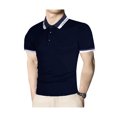 thumbnail image 1 of Sunloudy Hombres Verano Slim Fit Camisa, Contraste Color Solapa Manga Corta Casual Tops para Novio, Marido, Padre Sunloudy moda, 1 of 6