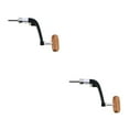 thumbnail image 3 of Justharion for Spinning Fishing Wheel Knob Metal Fishing Reel Wooden Handle Rocker Arm black S 2Set, 3 of 6