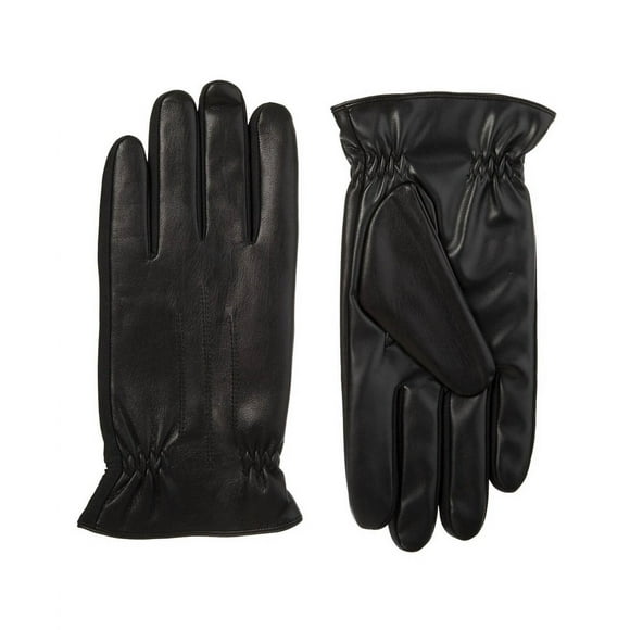 isotoner Men's Sleekheat Stretch Faux Nappa Black Glove - A60120 (XL)