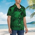 thumbnail image 5 of Easygdp Green Leave Fern Men's Hawaiian Shirts Print Lapel Short Sleeve for Beach, vacation, party, casual occasions - X-Large, 5 of 9
