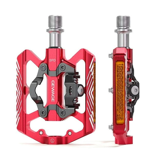 Bicycle Pedals Ultralight Anti-slip Cnc Bmx Road Bike Pedal Cycling 3 Sealed Bearing Bike Pedals Spd Pedals,red