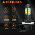 thumbnail image 2 of 881/886/894/862 LED Headlight Bulbs Combo for 2001-2004 Dodge Dakota Xenon White 2pcs, 2 of 16