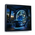 thumbnail image 2 of Designart "Futuristic Toilet Haven High Tech Comfort II" Bath & Laundry Floater Framed Canvas Wall Art, 2 of 7