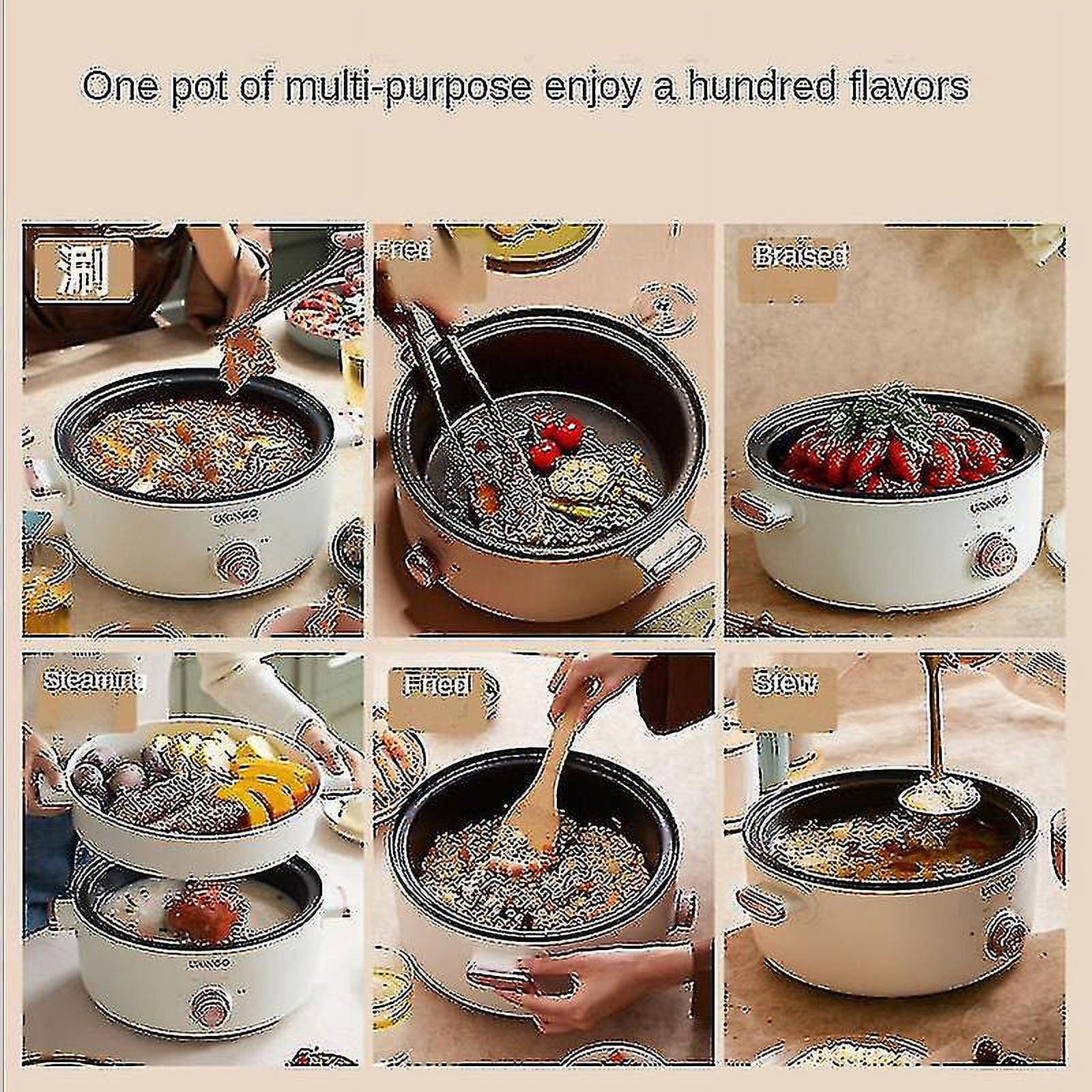 Uringo 3l Multifunctional Electric Hot Pot Non stick Inner Pot Electric Cooking Pot Cooking Pot Frying Pan Household