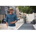 thumbnail image 6 of COOFANDY Mens Polo Shirts Quarter Neck Pullover Long Sleeve Knit Lightweight Sweater Denim Blue, 6 of 10