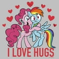 thumbnail image 2 of Women's My Little Pony: Friendship is Magic I Love Hugs Graphic Tee Athletic Heather Large, 2 of 4