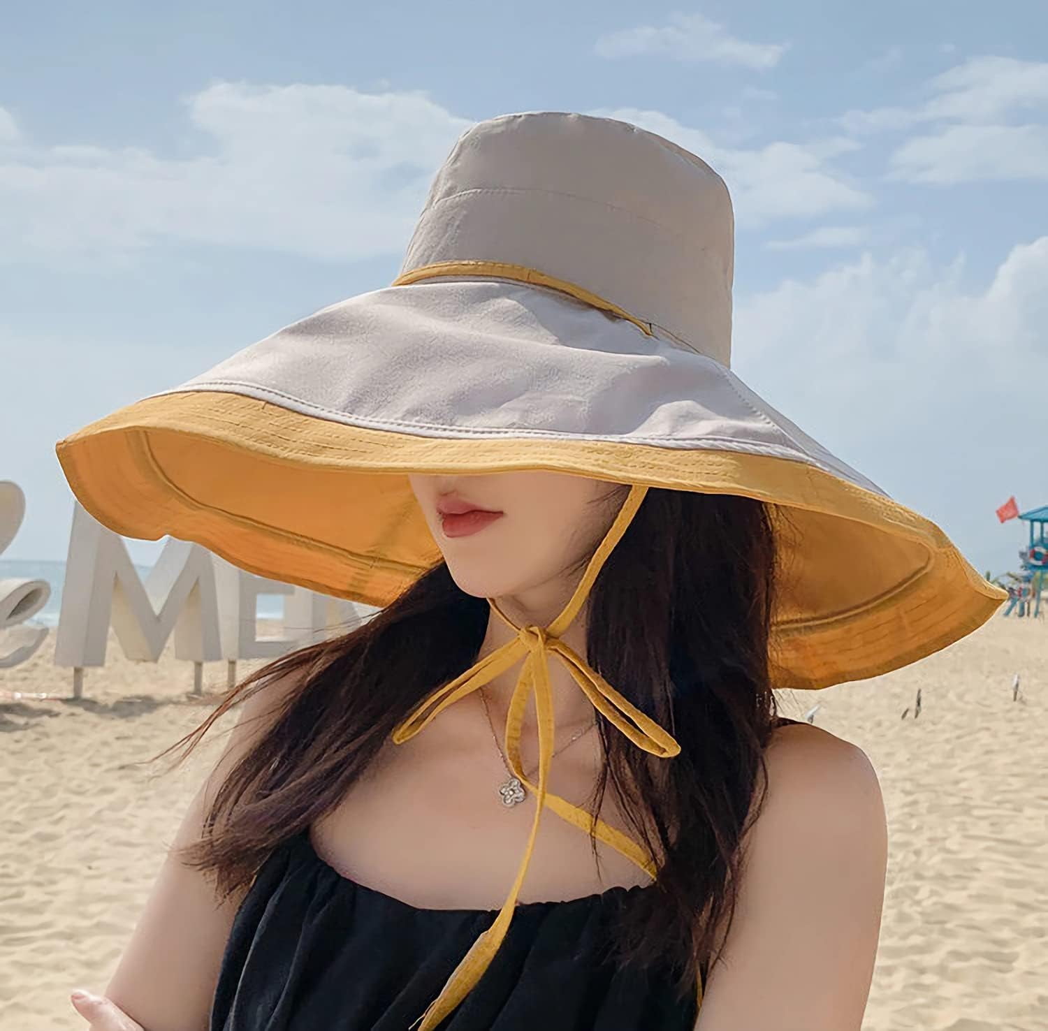 Womens Summer Hats Women Girls Large Brimmed Garden Beach Sun Hat