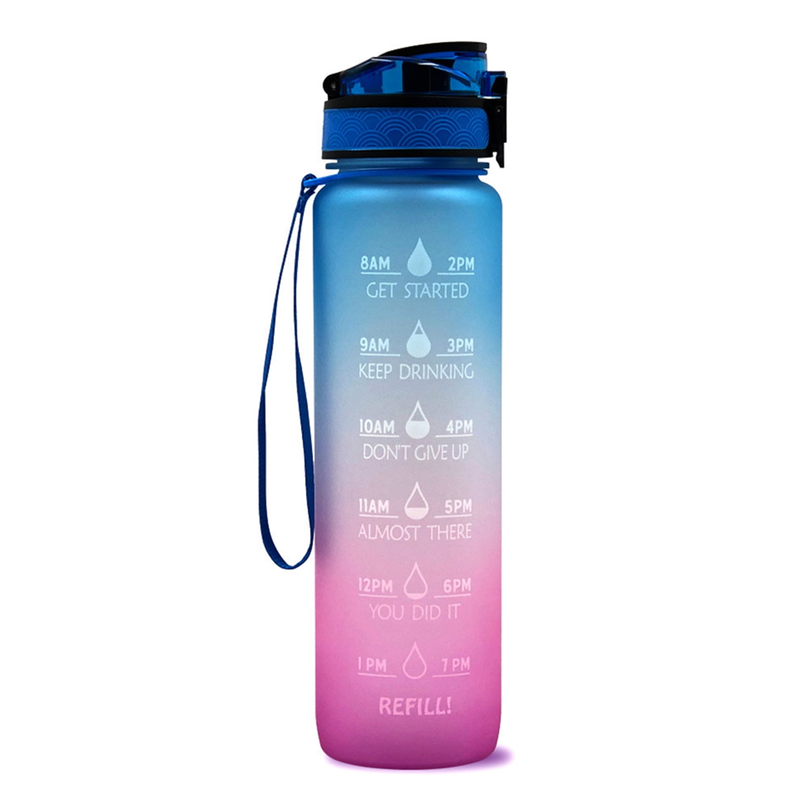 1L Plastic Water Drinking Bottle with Leak Proof Usable Sport Running Gym School 