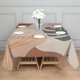 thumbnail image 3 of Brown Boho Plant Pattern Square Tablecloth,Waterproof Square Table Cover,Wipeable Spillproof Washable Table Cover for Home Kitchen Party Decor 52"x52"(132x132cm), 3 of 6