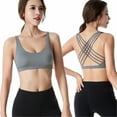 thumbnail image 2 of Lindreshi Sports Bras for Women Woman Bras with String Quick Dry Shockproof Running Fitness Large Size Underwear, 2 of 6