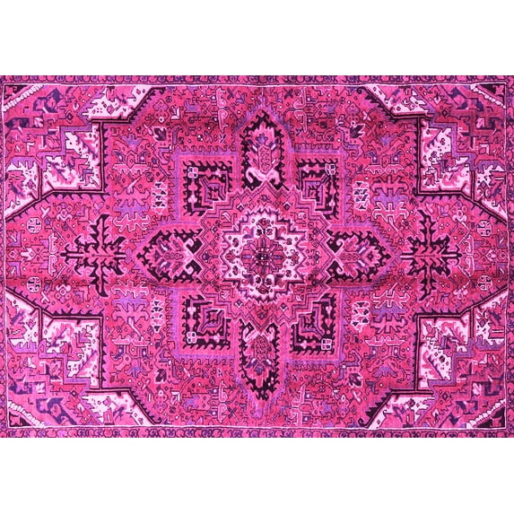Ahgly Company Indoor Rectangle Persian Pink Traditional Area Rugs, 8' x 12'