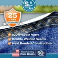 thumbnail image 4 of SmartLine 30' Round Braided Shimmer Unibead Above Ground Swimming Pool Liner, 52" Height, 25 Gauge, 4 of 6