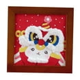 thumbnail image 1 of veasfak 1 Set Rabbit Wool Material Ornament DIY Projects Supplies Gifts Crafts Hoop B, 1 of 9