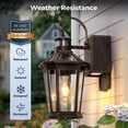 thumbnail image 4 of Gleamz Motion Sensor Outdoor Wall Light with GFCI Outlet, Oil-Rubbed Bronze Dusk to Dawn Exterior Lighting Fixtures for Garage Entrance, 5-Modes, Adjustable Sensitivity, 4 of 9