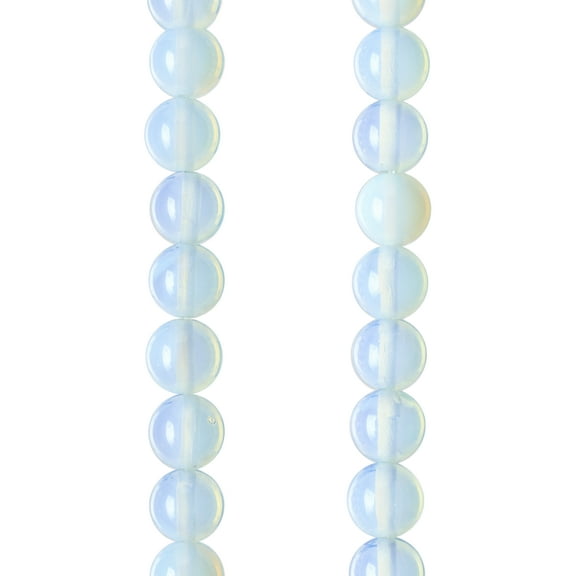 Bead Landing Opal Moonstone Glass Round Beads, 8mm, 12 Pack