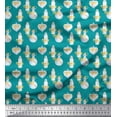 thumbnail image 1 of Soimoi Green Modal Satin Fabric Bow & Perfume Bottle Women Print Fabric by the Yard 42 Inch Wide, 1 of 3