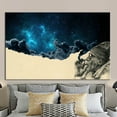 thumbnail image 2 of Smoking Old Man Wall Art, Space Poster, Surreal Artwork, Smoking Out in Space Printed, Modern Canvas Art, Abstract Wall Decor, Canvas Wall Decor - Gallery Wrapped, 2 of 9