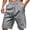 Grey, variant on Men’s Cotton Linen Casual Shorts Beach Vacation Sports Cool Summer Bottoms