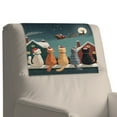 thumbnail image 4 of SCRAWLGOD Christmas Cat Santa Claus Elk Moon Print 2 Piece Recliner Headrest Protector, PU Waterproof Headrest Cover, Recliner Headrest Cover for Home,Living Room Decoration 17x27in, 4 of 7