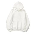 thumbnail image 2 of Sweatshirt for Women Women's Solid Sweatshirt Women Solid Basic Letter Loose Hoodie Sweatshirt Long Sleeve Pocket Drop Shoulder Pullovers Top, 2 of 4